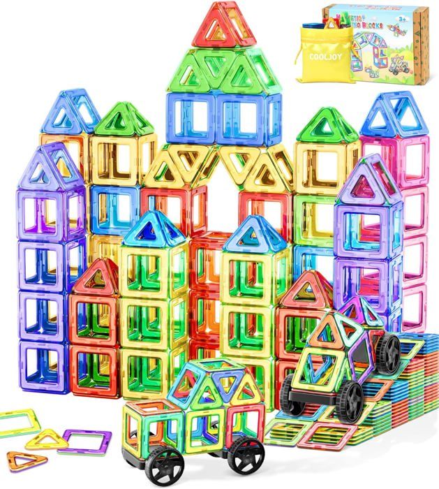 Jeu De Construction Magnétique Ville Et Routes - 42 Pièces Avec Véhicules | Cadeau Enfant 3-6 Ans | Jouets Éducatifs Magnétiques