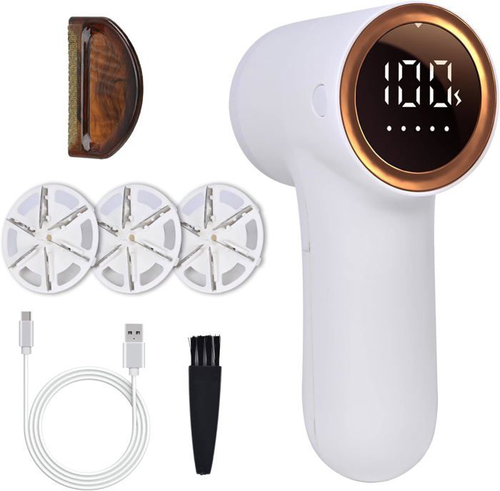 Déboulocheur Électrique WiredLux - Rasoir Anti-Peluche Rechargeable USB-C Avec LED - 3 Vitesses