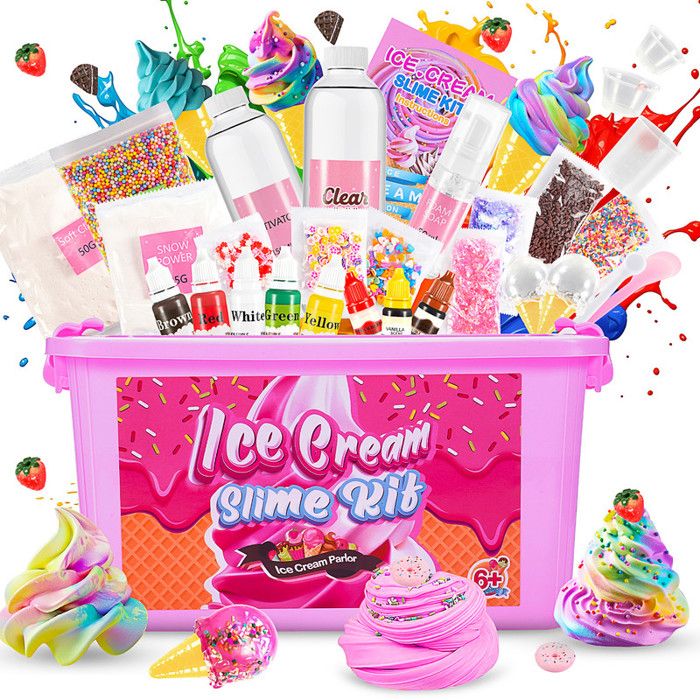 Calendrier De L'avent Slime 2025 – 24 Surprises Avec 12 Slimes Fluffy, Accessoires, Anti-stress, Cadeau Noël Enfants Filles Garçons