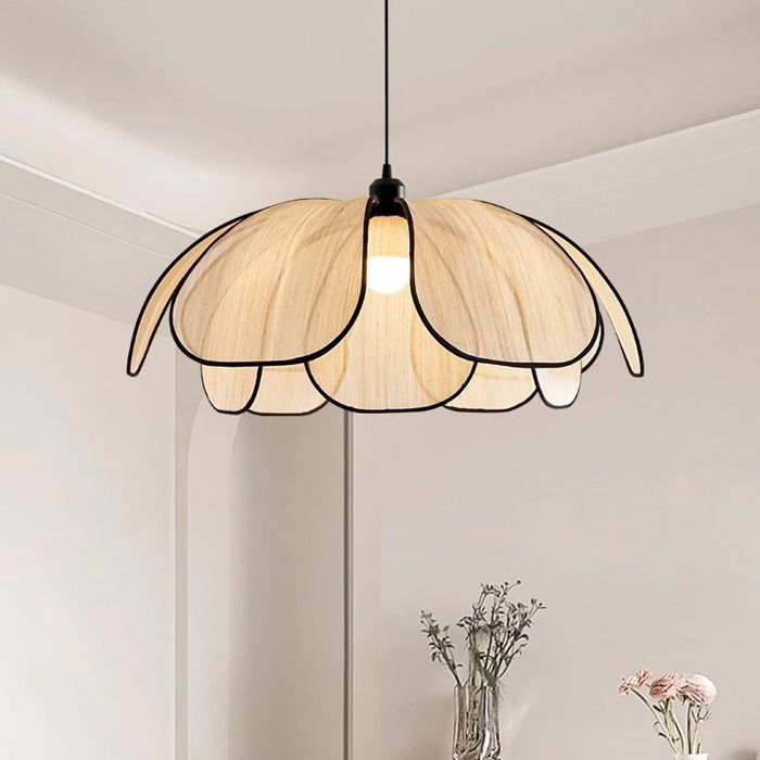 Lampe à pétales simple-lustre-style rétro simple européen-sens artistique haut de gamme-convient aux chambres salons etc-50CM