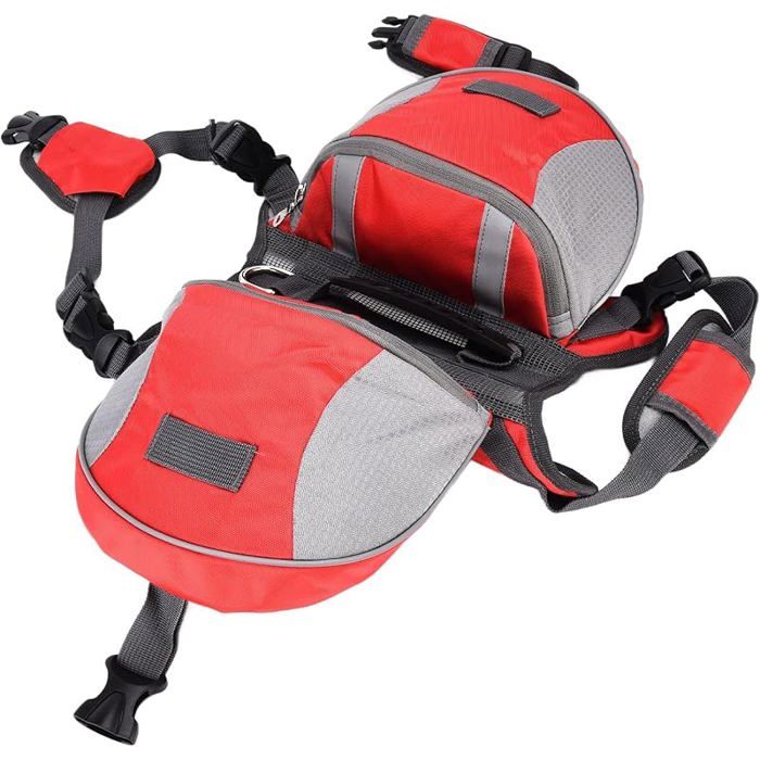Meilleurs prix pour Sac Dos pour Chien Sac Dos Randonne Ajustable pour Chien Sac Selle pour Chien en Extrieur avec Poches Latrales Et  HARNAIS ANIMAL
