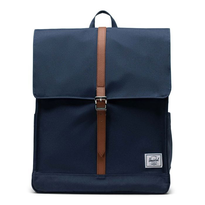 Herschel Sac à dos de loisirs bleu foncé marron pour femme et homme - City Backpack 16 L Navy 320195