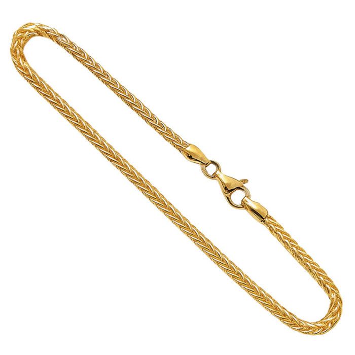 Bracelet Or 18 Carats 750 Jaune Maille Palmier - Femme Bracelet Or 18 Carats 750 Jaune Maille Palmier - Femme