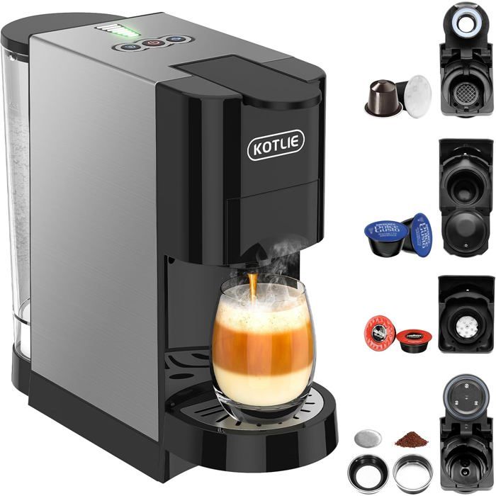 Machine à espresso - KOTLIE - AC-513HF - 5-en-1 - 19 bars - Réservoir 800 ml