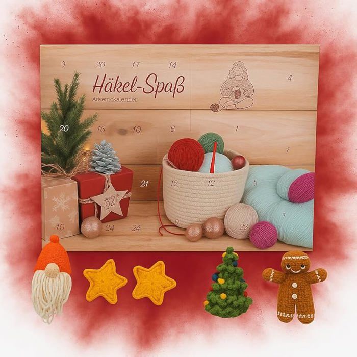 Calendrier De L'Avent Au Crochet DIY - Kit 24 Jours, Pour Débutants, Décoration Noël, Activité Familiale Créative