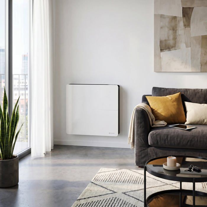 Radiateur électrique connecté - THERMOCERAM - Molia - Fonte - 1000W - Blanc