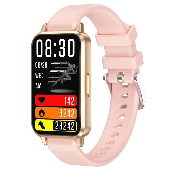 Bracelet sport connecte ecran courbe 1 47 pouces autonomie 15 jours 100 sports IP68 etanche sante sommeil musique cadrans femme