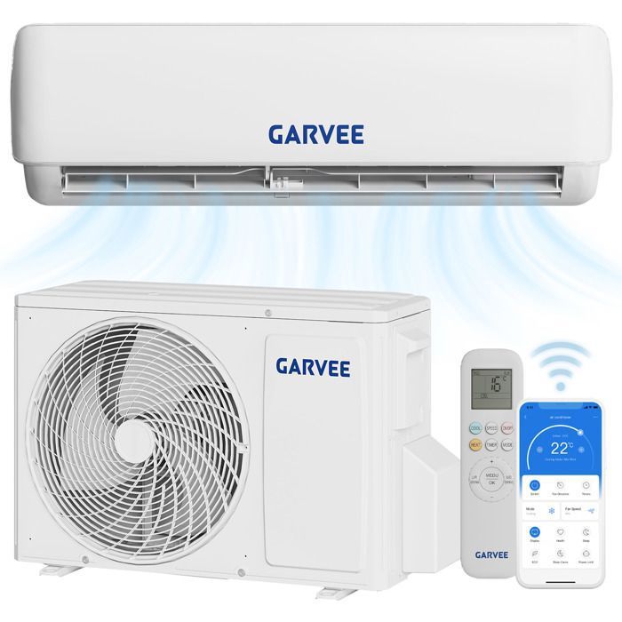 Climatiseur split mural 12000 BTU – Inverter – Chauffage et refroidissement – Contrôle WiFi/APP – Jusquà 25 m²