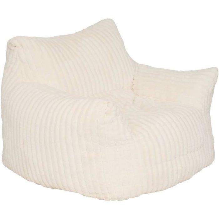 Atmosphera Fauteuil XL Muzi Velours Côtelé Blanc Pouf Assise XXL Confort Moelleux Salon Chambre Coin Lecture Atmosphera Fauteuil XL Muzi Velours Côtelé Blanc Pouf Assise XXL Confort Moelleux Salon Chambre Coin Lecture