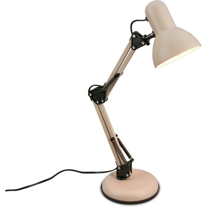 Lampe de bureau avec interrupteur sur le câble orientable E14 max. 25W lampe de table lampe de chevet lampe de salon à poser