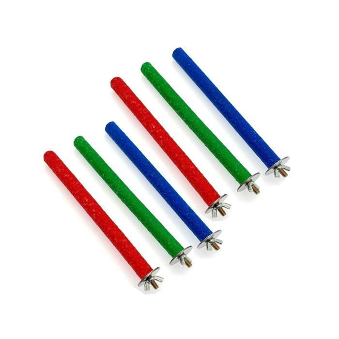 5 PCS Perchoirs en Bois pour Oiseau Branches en Bois de Cage à Oiseaux Perchoirs en Bois Naturel pour Aux Perroquets Calopsittes