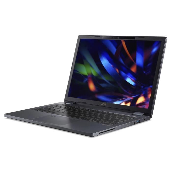 ACER – PC portable 13.3 – Core I5 1355U – 16Go – 512 Go SSD – Win 11 Pro – Clavier AZERTY rétroéclairé – Alu Bleu – Travelmate