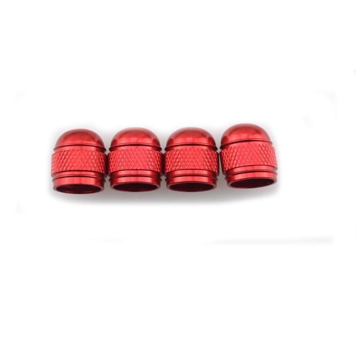 4 X ALUMINUM TIRE/RIM VALVE/WHEEL AIR PORT DUST COVER STEM CAP/CAPS RT011 RED | UK 4 X ALUMINUM TIRE/RIM VALVE/WHEEL AIR PORT DUST COVER STEM CAP/CAPS RT011 RED | UK