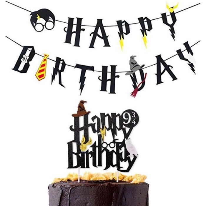 Harry Potter Joyeux Anniversaire Banniere Fete Articles Joyeux