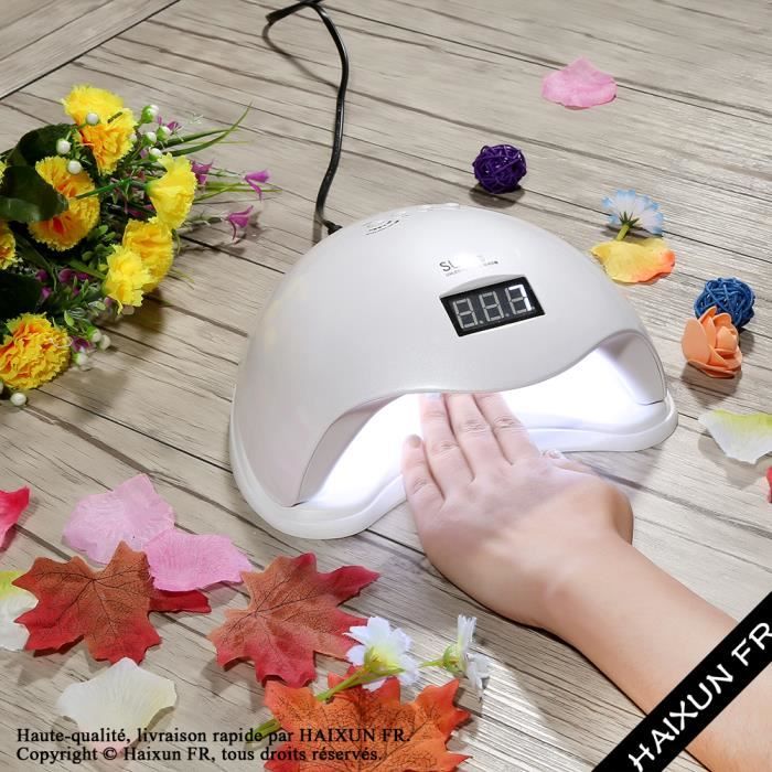 Lampe LED Séchage Ongles SINA 48W - Minuterie 10/30/60/99s, 24 LEDs, Blanc