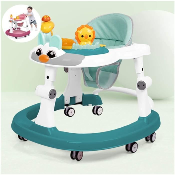 Trotteur Marcheur Pour Bebe Reglables En Hauteur Marchette Pour Bebe Pliable Anti Retournement Avec 8 Roues Silencieuses Po 285 Cdiscount Puericulture Eveil Bebe