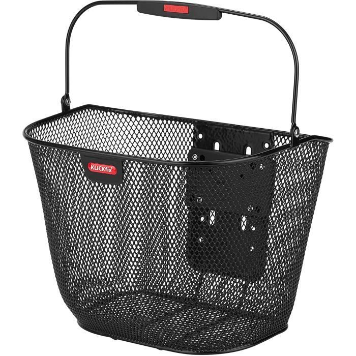 Jinlaili – Panier Vélo En Osier – Fixation Par Sangles Cuir – 19,5 X 13,5 X 13 Cm – Vannier Fait Main – Déco Et Rangement