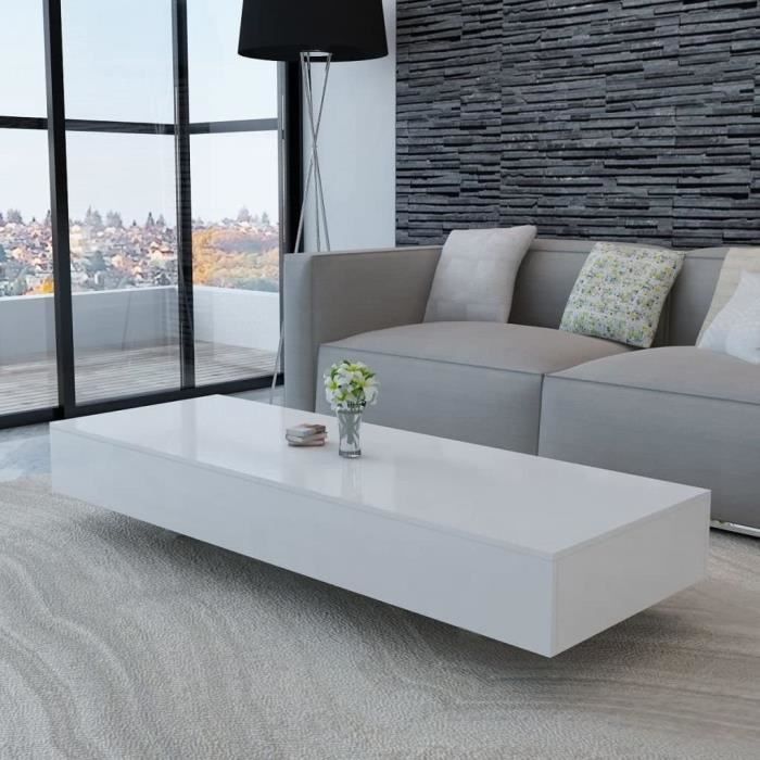 Table Basse Haute Brillance Blanc[404]