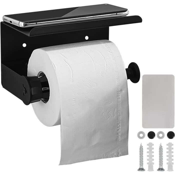 Porte Papier Toilette Noir Mat Porte Rouleau Papier Toilette Noir