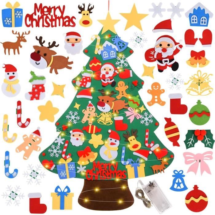 Sapin de Noël en Feutre, DIY Arbre de Noël, Sapin Feutrine a Decorer, Arbre de Noël de Table