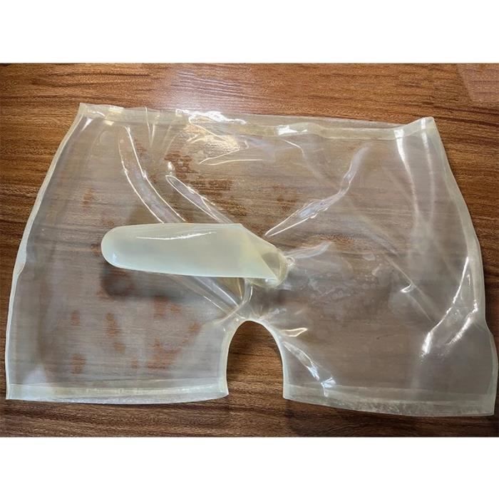 Transparent XXL Culotte Sexy en Latex Transparent pour Homme