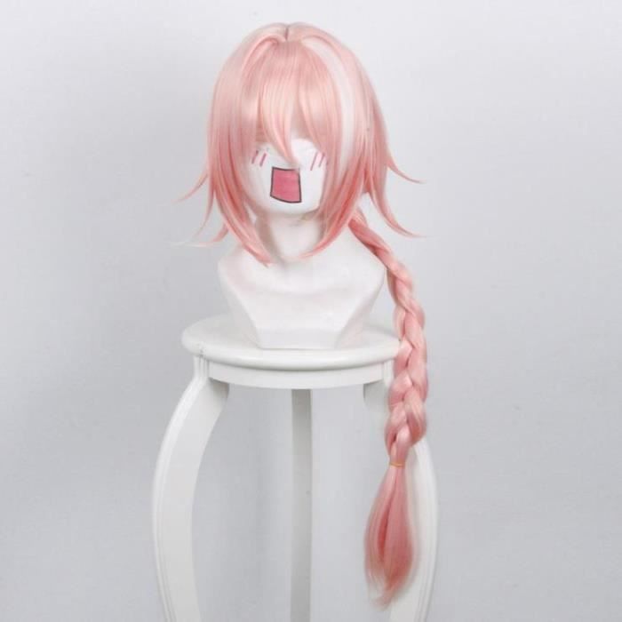 perruque rose cosplay