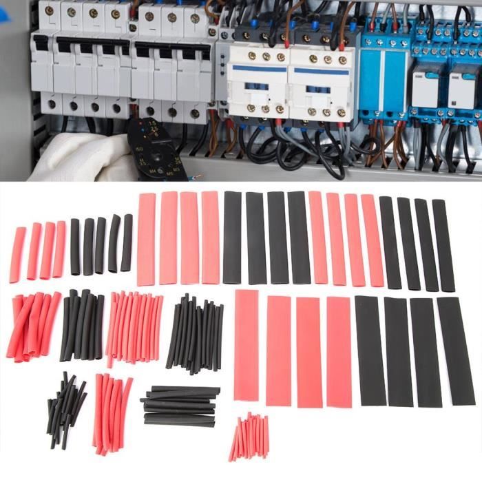 150pc Noir Câble thermorétractables électrique tube gaine étanche connexions 150pc Noir Câble thermorétractables électrique tube gaine étanche connexions