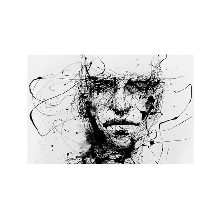 Dessin Au Trait Abstrait Garcon Toile Art Peinture Murale Maison Cafe Sans Cadre Decor 50cm X 70cm Achat Vente Objet Decoration Murale Cdiscount