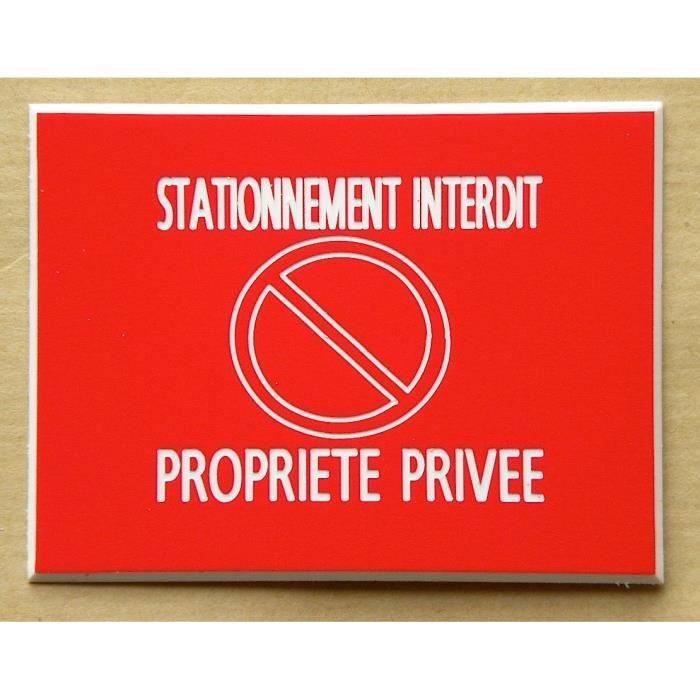 Panneau 'Stationnement Interdit Propriété Privée' – Signalétique Extérieure – Bleu – Neuf – Fabriqué En France