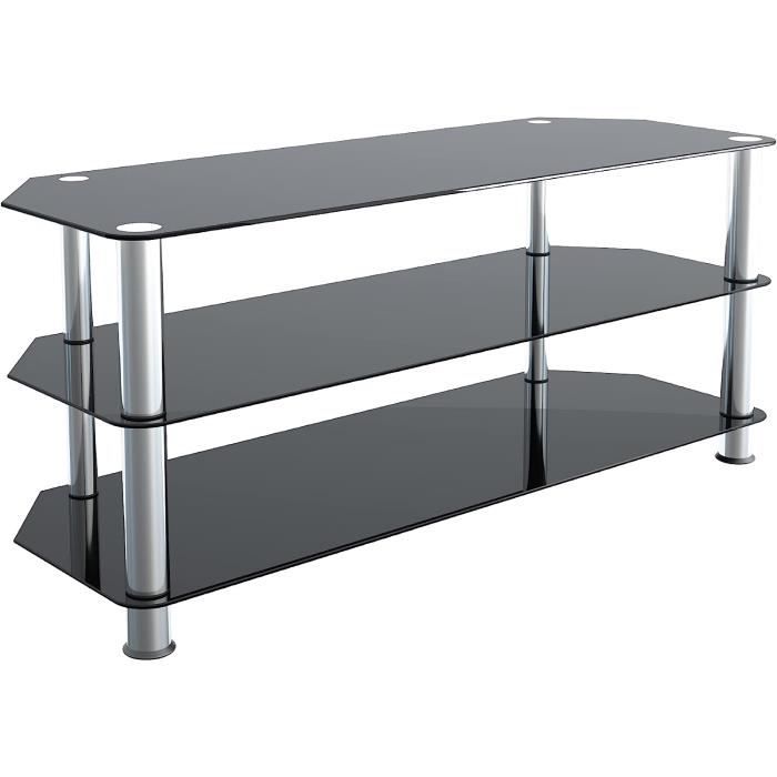 Meuble TV transparent 120x40x40 cm verre trempé Meuble TV transparent 120x40x40 cm verre trempé