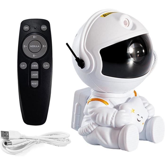 HONPHIER Projecteur Astronaute Galaxie Avec Haut-Parleur - Veilleuse Ciel Étoilé LED - Télécommande Et Minuterie