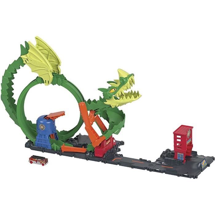 Circuit voiture-Hot Wheels-La Fureur Du Dragon-+voiture,dragon et caserne  pompiers-Catapulte la voiture pour terrasser le dragon! - Cdiscount Jeux -  Jouets