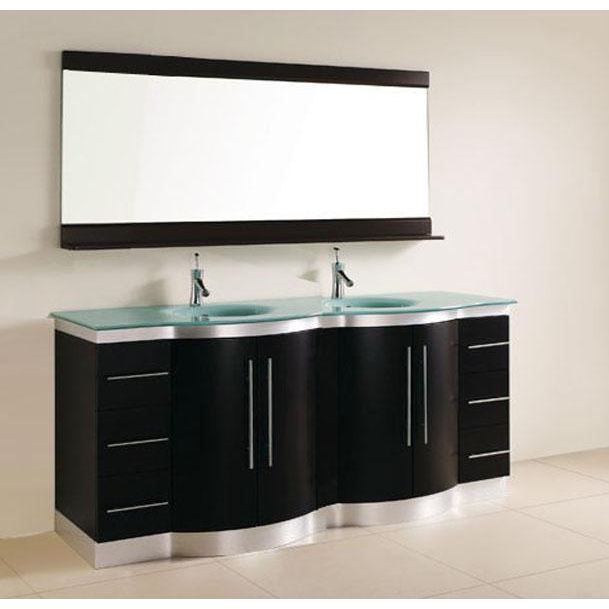 Meuble De Salle De Bain Arizona 150 Cm Noir Achat Vente Salle