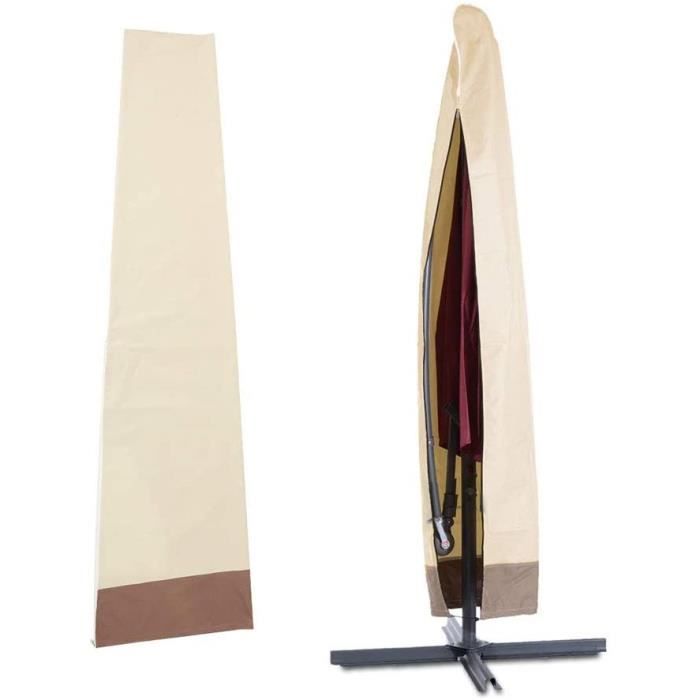 Housse De Protection Parasol Déporté Jusqu'à 400 Cm - Oxford 420D Imperméable Anti-UV - Pour Parasol Jardin Terrasse (280x30/81/45 Cm)
