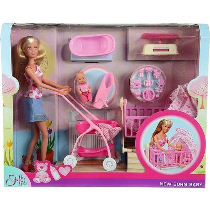 Enfant - Simba Toys - Steffi Love New Born Baby Set - Rose - Mixte