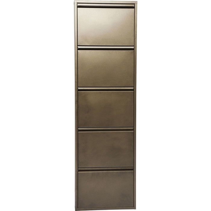Casier &agrave; Chaussure Caruso bronze 5 Tiroirs Kare Design