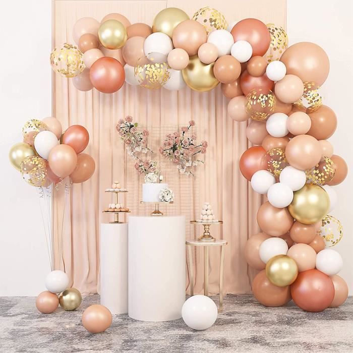 Rose Blanc Argent Ballon Guirlande Arch Kit Pour Anniversaire De Mariage  Baby Shower Fille Fête D'anniversaire Décorations - Cdiscount Maison