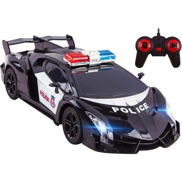 Voiture de Police télécommandée Super Exotique avec phares à Del  Fonctionnels (véhicule de Course de Police) Grande échelle 1:24 - Cdiscount  Jeux - Jouets