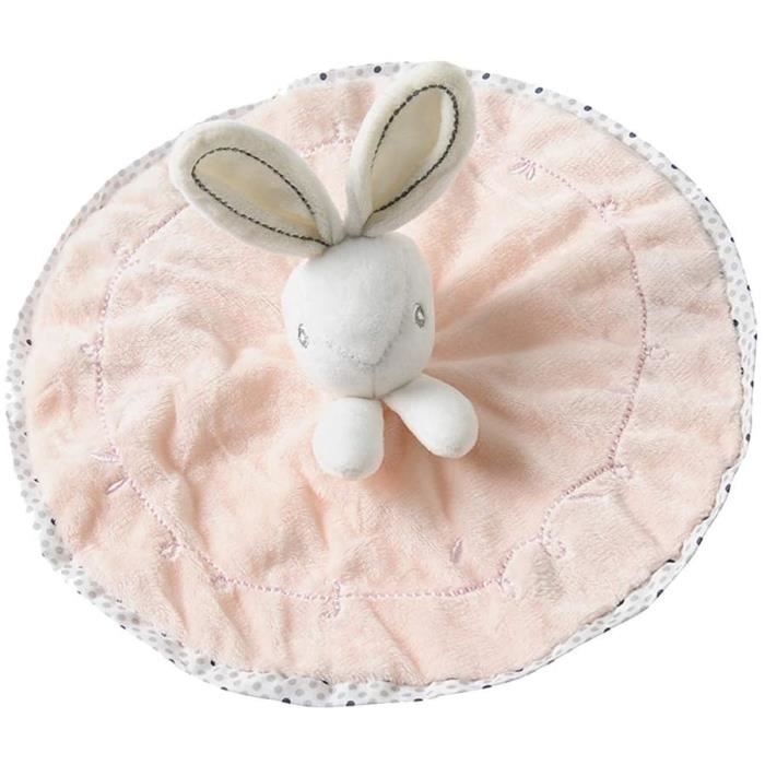 Doudou Lapin Mouchoir Bébé - Serviette Apaisante En Coton 30x30 Cm - Jouet D'Éveil Doux Pour Nouveau-né, Filles Et Garçons