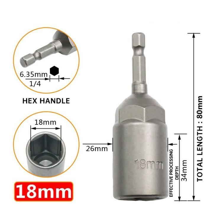 BELTI Tournevis Douille 5.5 Mm Hexagonal – Clé à Douille Avec Poignée Antidérapante – Outil Solide CR-V