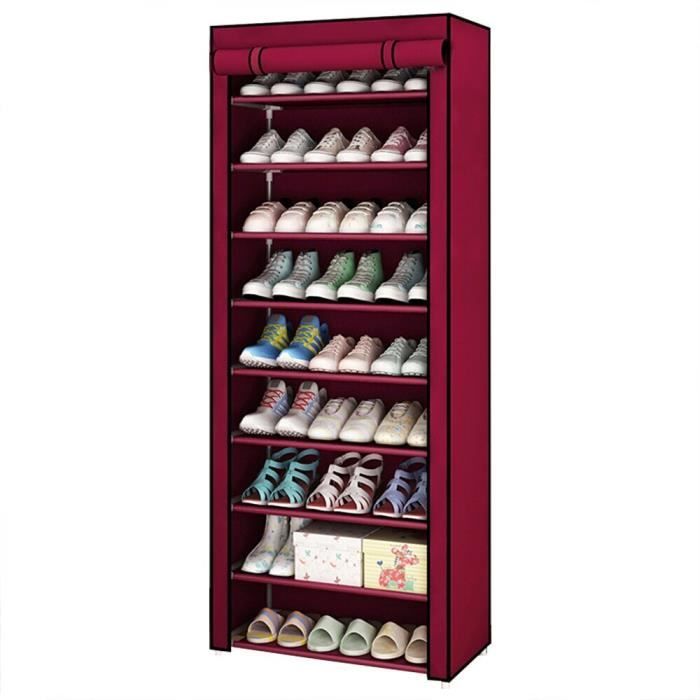 Étagère à Chaussures Multicouche En Tissu Non Tissé - Armoire De Rangement Pliable