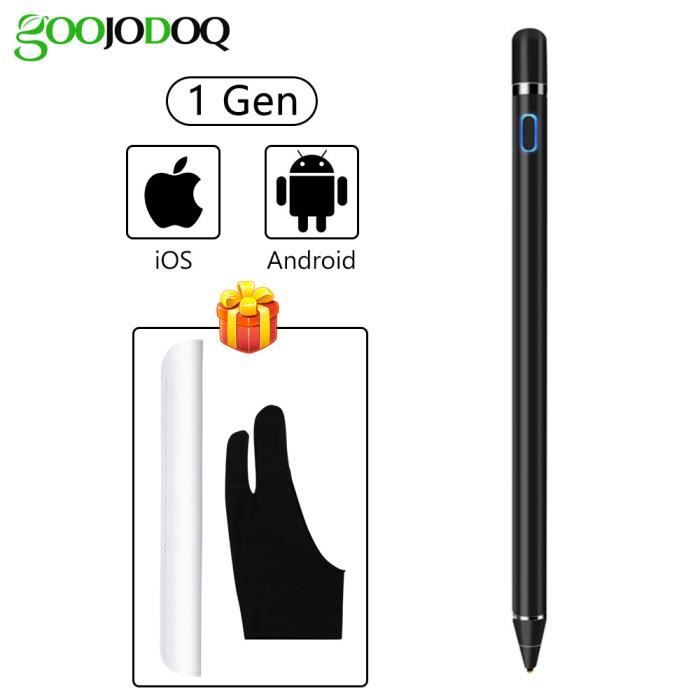 Stylets,Stylet pour Tablette Android IOS pour iPad L'apple Pencil 1 2 stylo  Tactile pour Tablette Stylo Crayon pour - 1 Gen black
