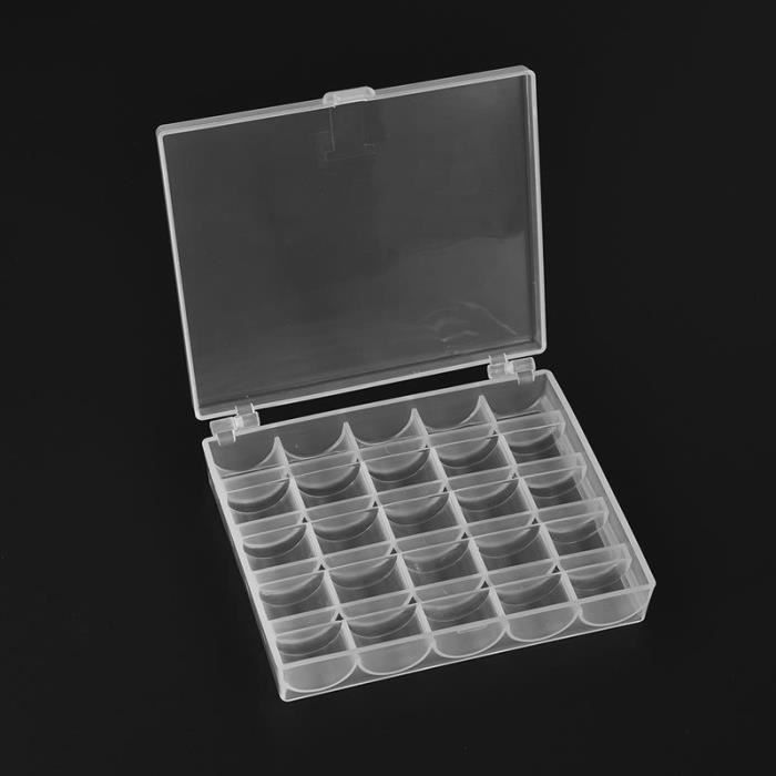 Boîte De Rangement Transparente 42 Compartiments Pour Bobines De Fil à Coudre - PP, Organiseur Petit Matériel - 5