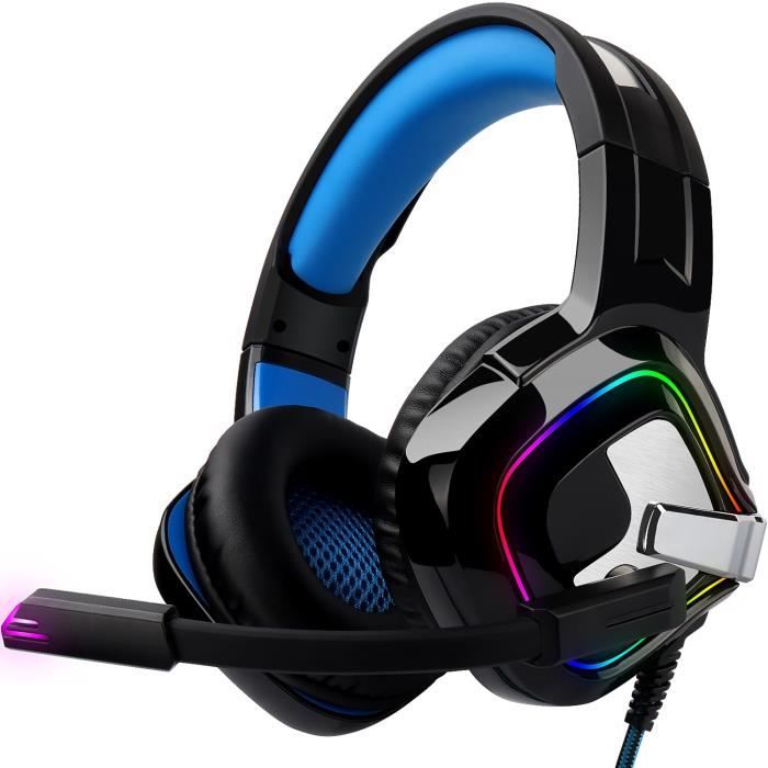 Casque Gamer PC PS4 Switch Xbox – August EPG100 – Micro 3D 5.1 Filaire  double jack 3.5mm LED pour console et videoconference - Cdiscount  Informatique