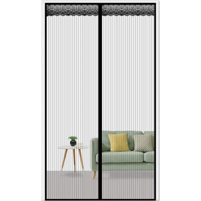 Magnétique Moustiquaire Porte Fenetre 255x185cm Gris Rideau De Porte