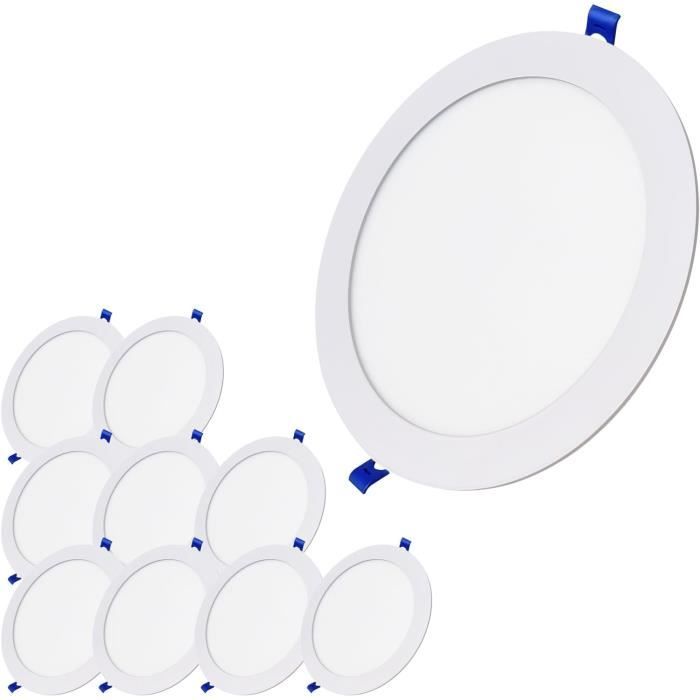 Plafonnier LED Surface Carré 300mm 24W, Couleur Blanc Neutre (4500K
