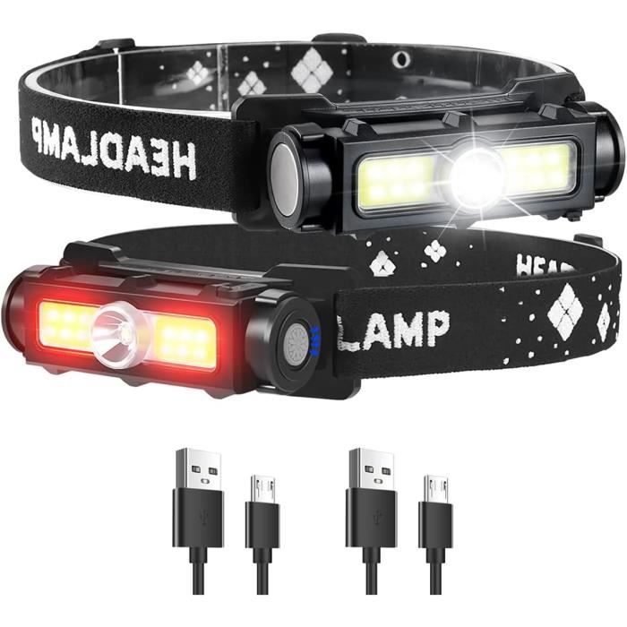 Lampe frontale,Le plus récent XHP199 lampe frontale puissante Usb lampe