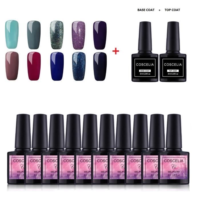 TOMICCA Vernis-Semi Permanent Nude Clair,15ml Soak Off UV LED Vernis à