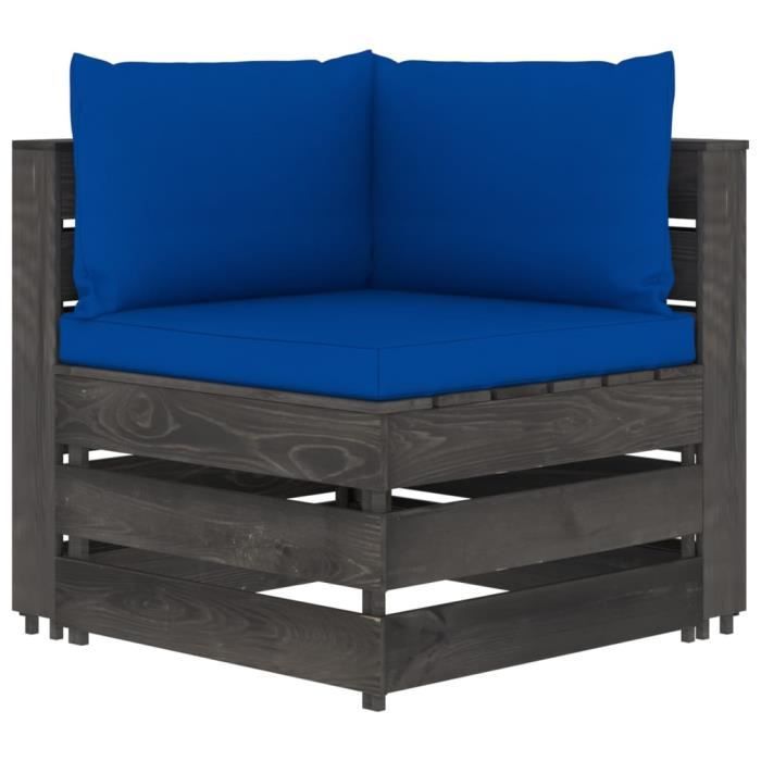 Canapé d'angle Bleu Tissu Pas cher
