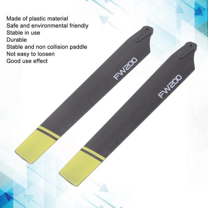 Hélice D'hélicoptère Télécommandée Haute Résistance, Accessoires D'hélicoptère RC Sûrs Pour Fly Wing Fw200 Jaune 99242623